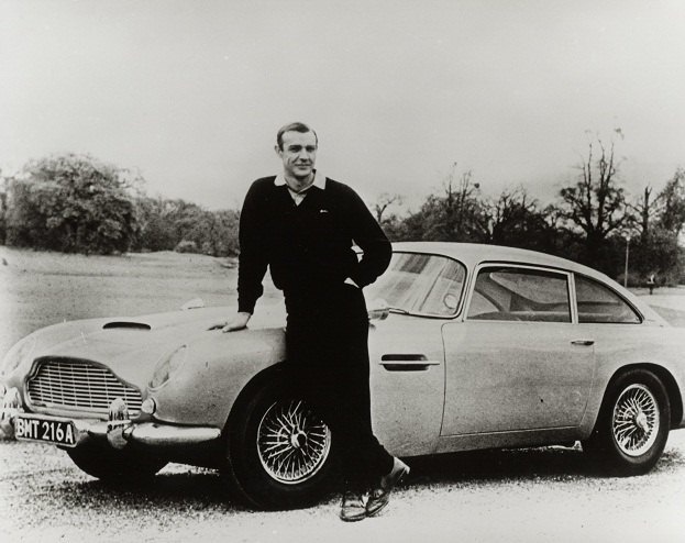 1964 Sean Connery with Aston Martin Goldfinger photo