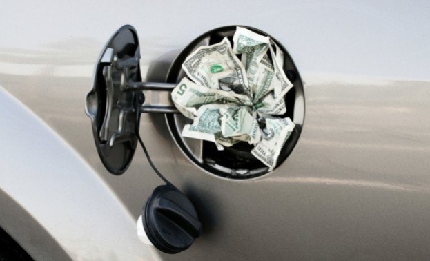 gas tank full of money