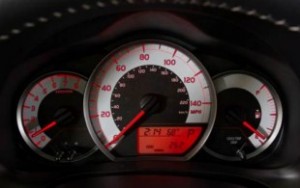 2012 Toyota Yaris gauges
