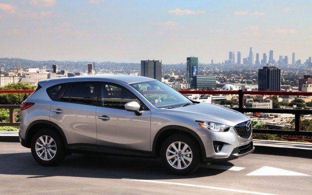 2013 Mazda CX 5 in view of downtown Los Angeles