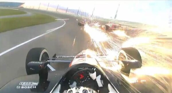 Will Power trailing sparks