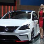 Model with Nissan Sentra Nismo Concept 2