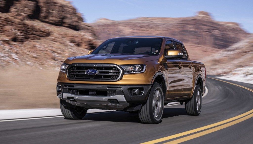 2020 Ford Ranger on the open road. 