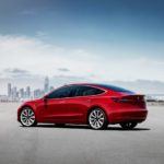 Model 3 Performance Red Static Rear