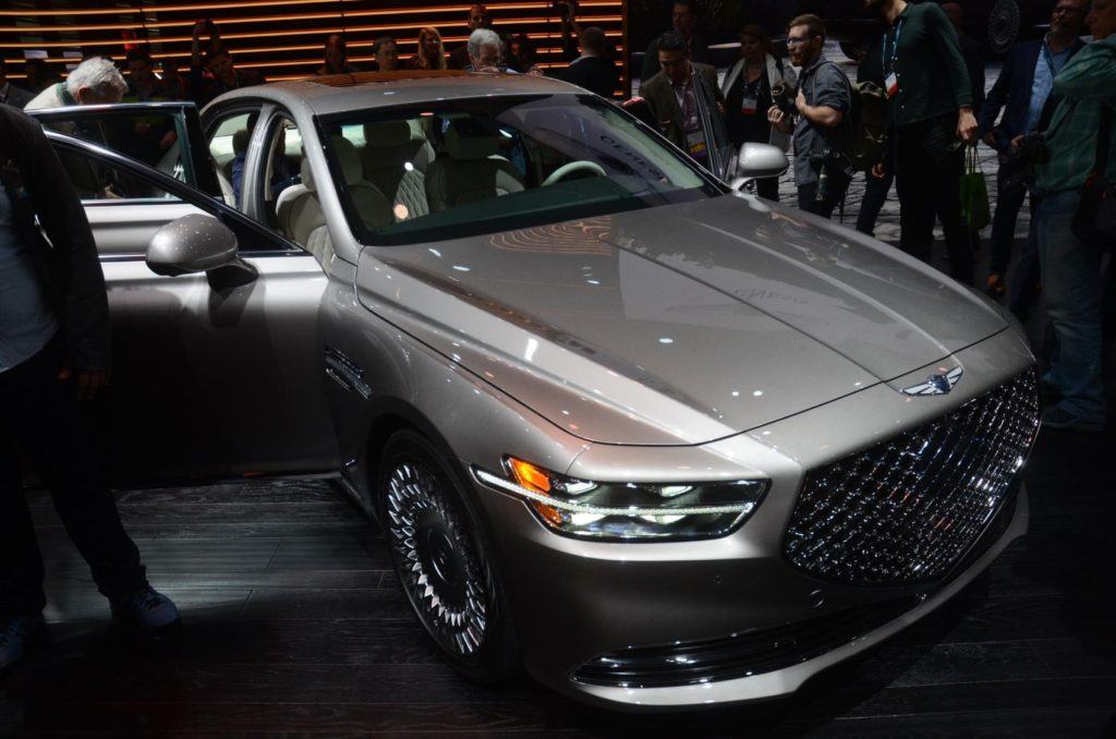 2020 Genesis G90 on display at the 2019 Los Angeles Auto Show.