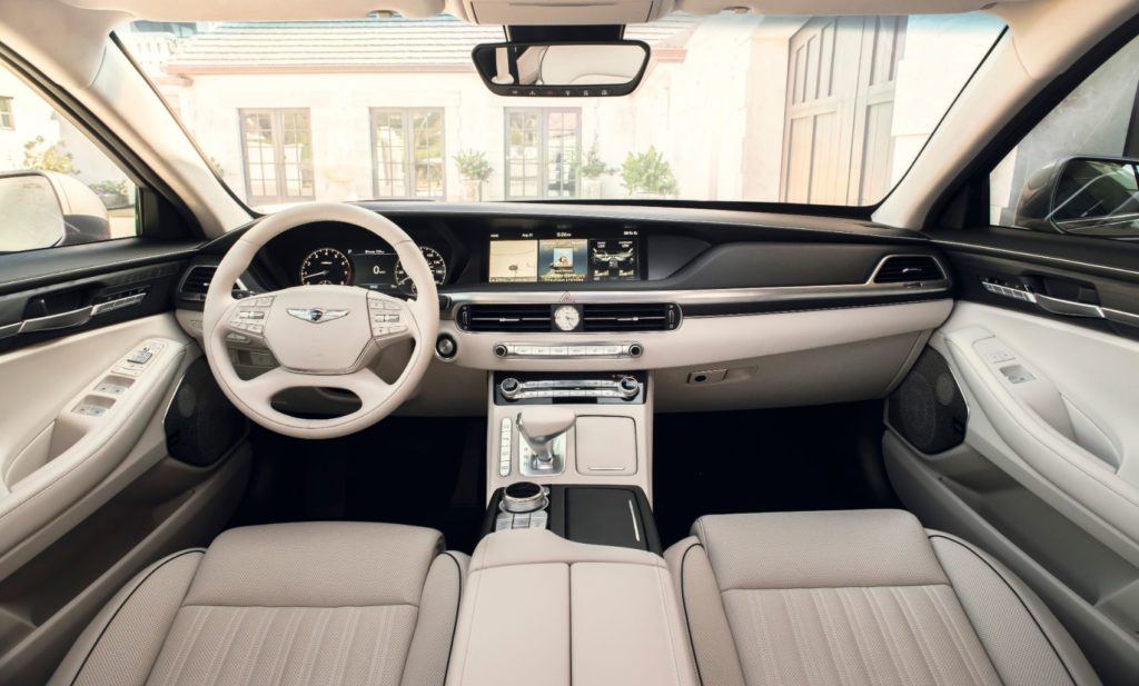 2020 Genesis G90 interior layout.