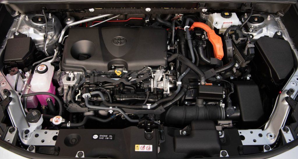 2020 Toyota RAV4 Hybrid under the hood.