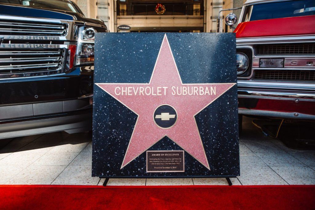 The Chevy Suburban became the first vehicle ever to receive a star on the Hollywood Walk of Fame. 