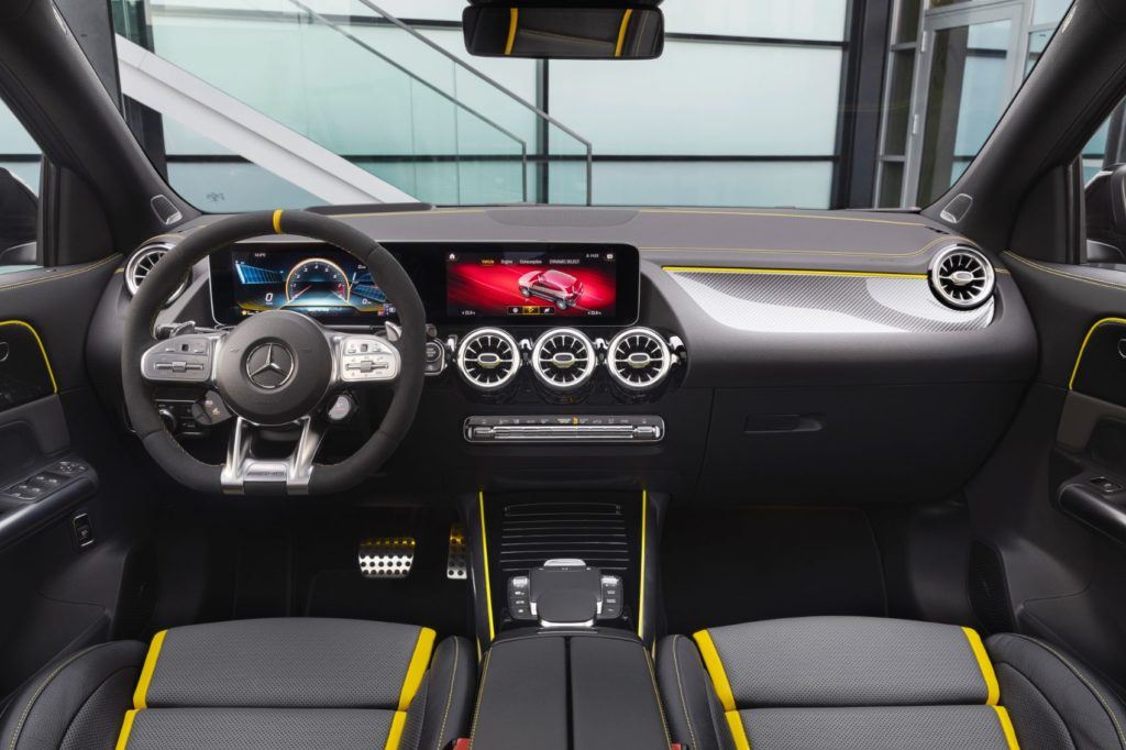 2021 Mercedes-AMG GLA 45 interior layout. 