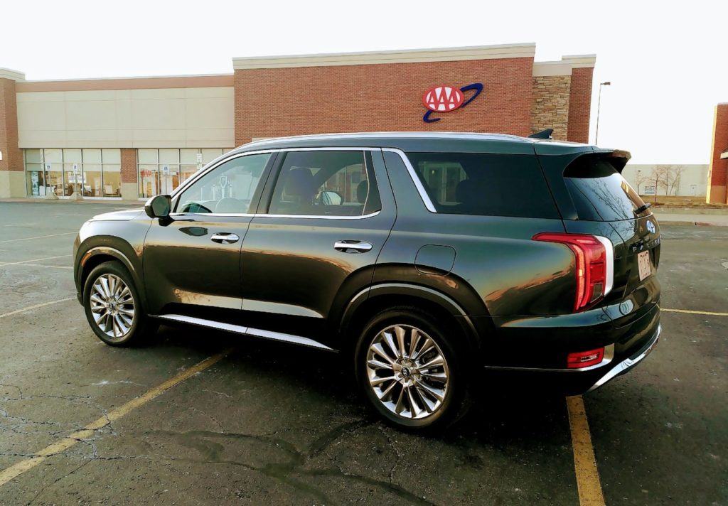 Our 2020 Hyundai Palisade press vehicle outside the AAA offices in Allen Park, Michigan. 