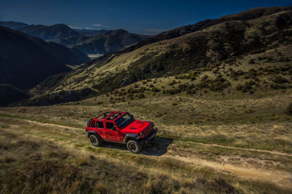 2020 Jeep Wrangler Unlimited Rubicon on the trail. 
