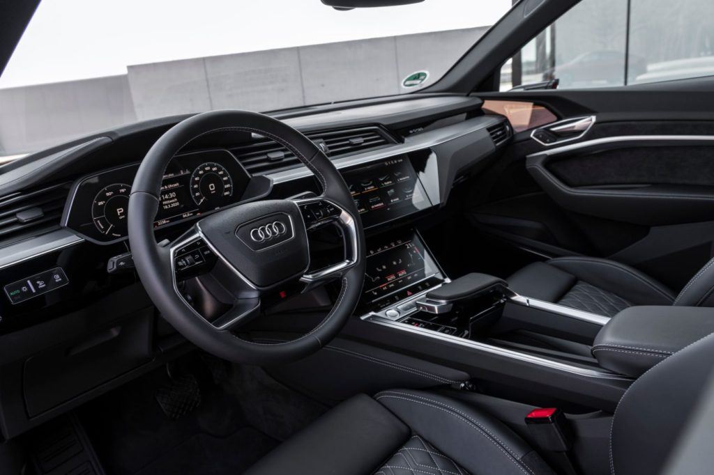 2020 Audi e-tron Sportback interior layout.