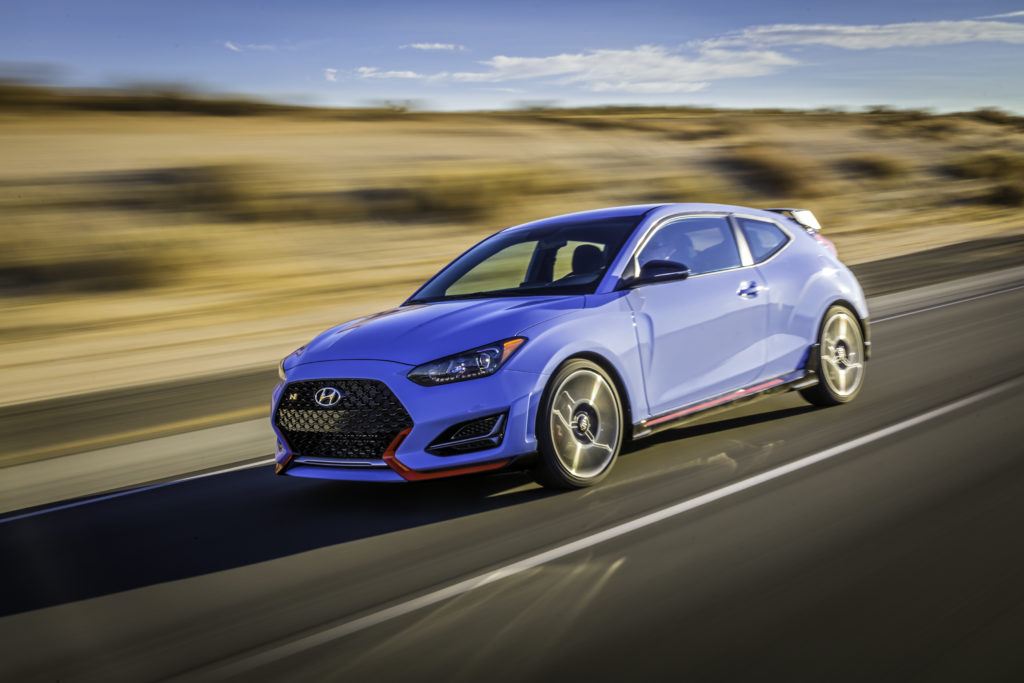2020 Hyundai Veloster N on the open road. 