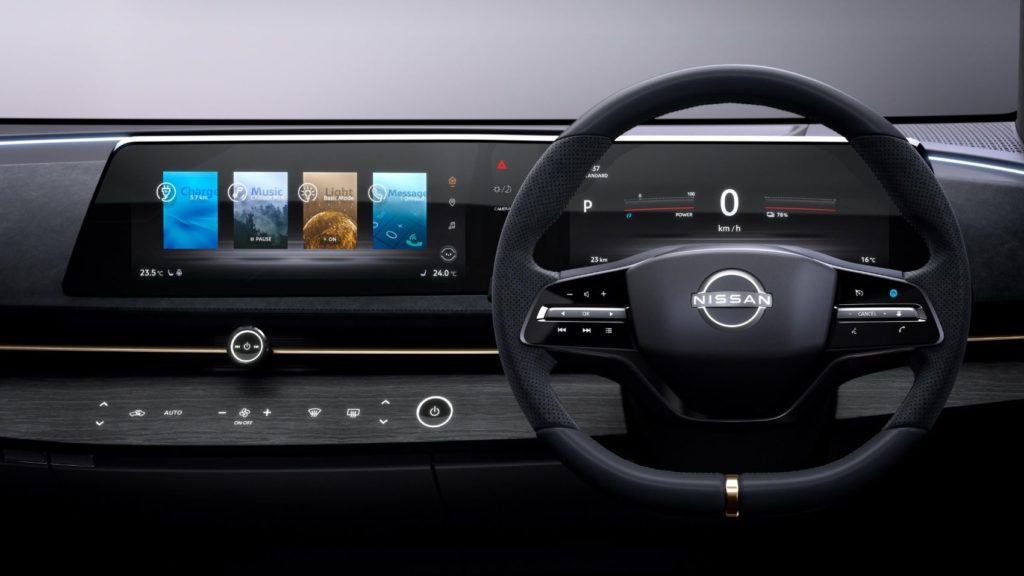 Nissan Ariya Concept interior layout.