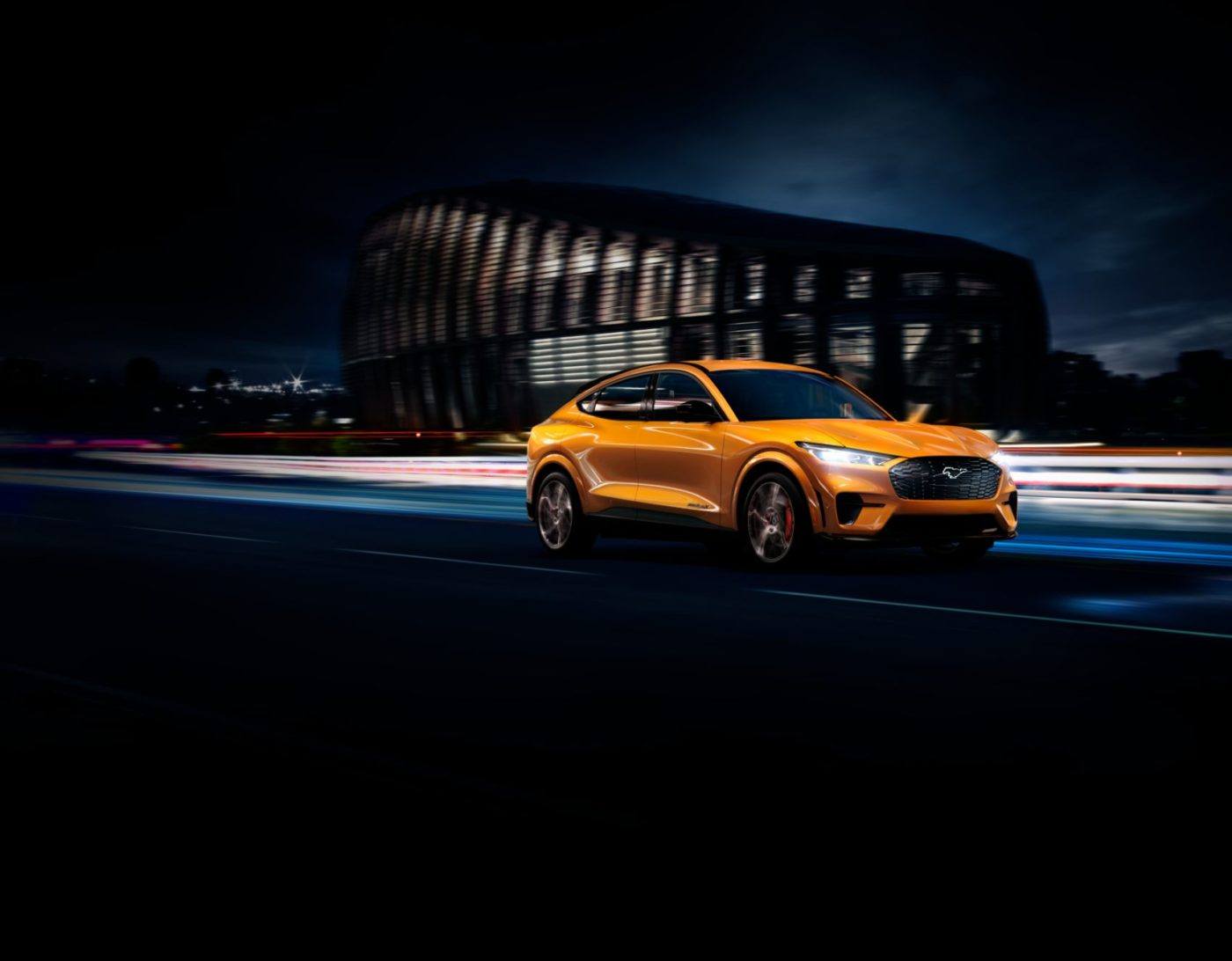 2021 Ford Mustang Mach-E Cyber Orange Front Profile