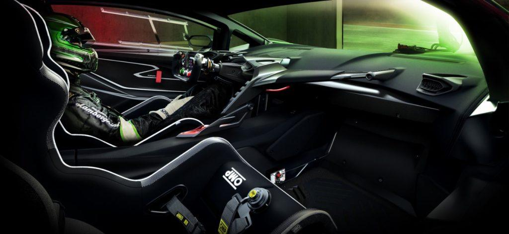 Lamborghini Essenza SCV12 interior layout.