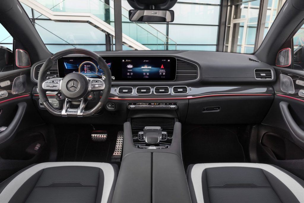 2021 Mercedes-AMG GLE 63 S Coupe interior layout. 