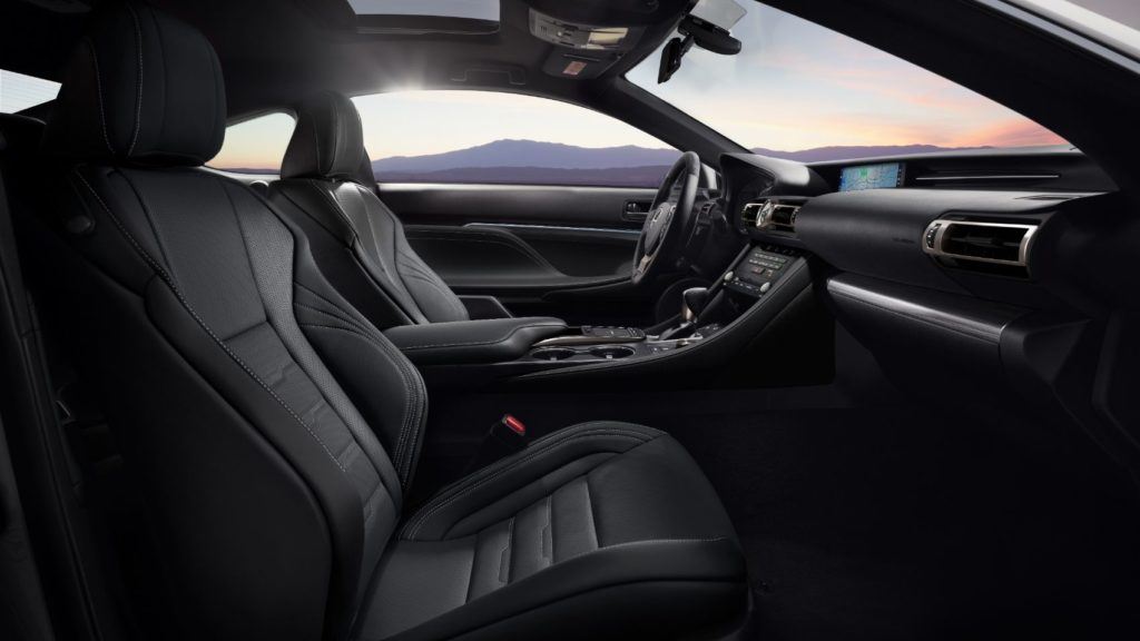 2021 Lexus RC Black Line Special Edition interior layout.