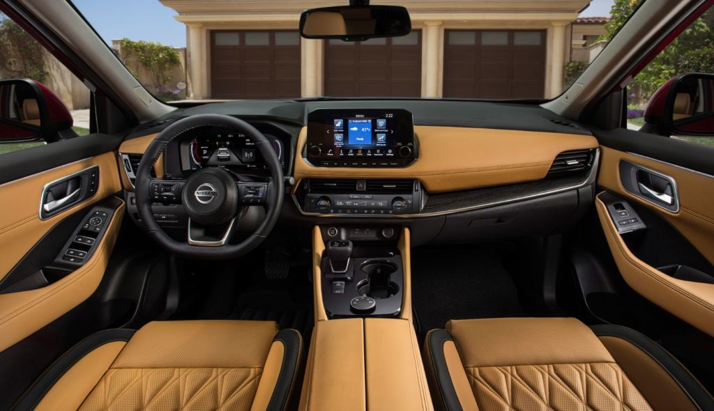 2021 Nissan Rogue interior layout. 