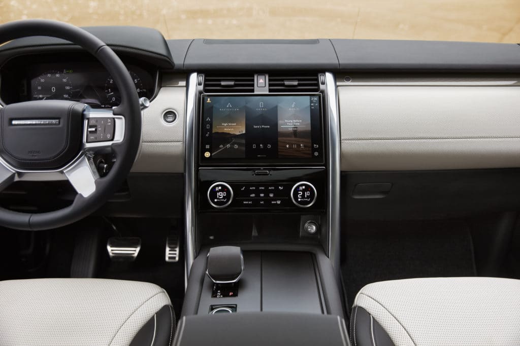 2021 Jaguar Land Rover interior layout. 