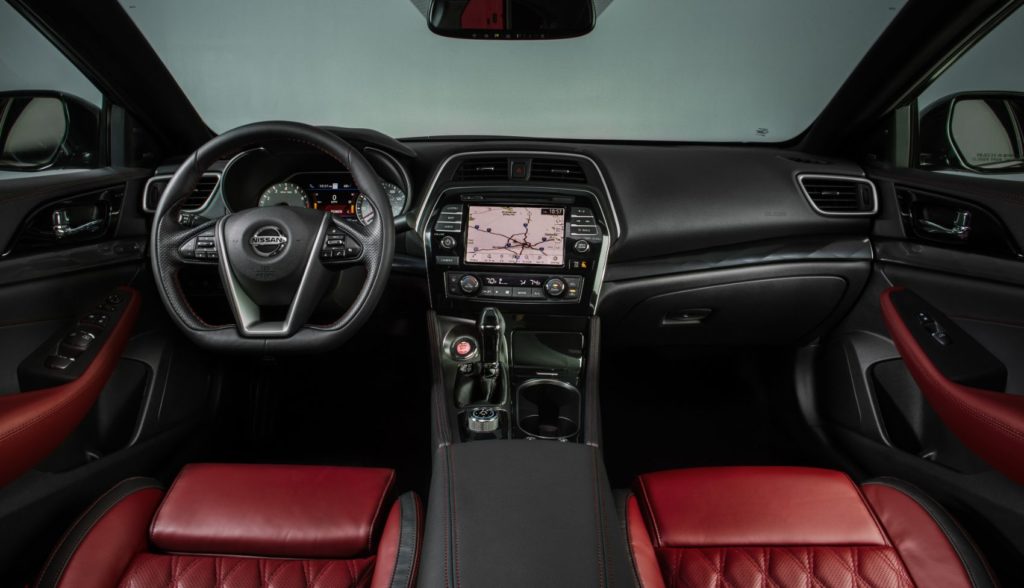 2021 Nissan Maxima interior layout.