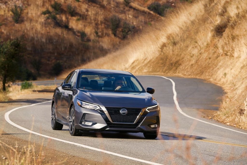 2021 Nissan Sentra on the open road. 
