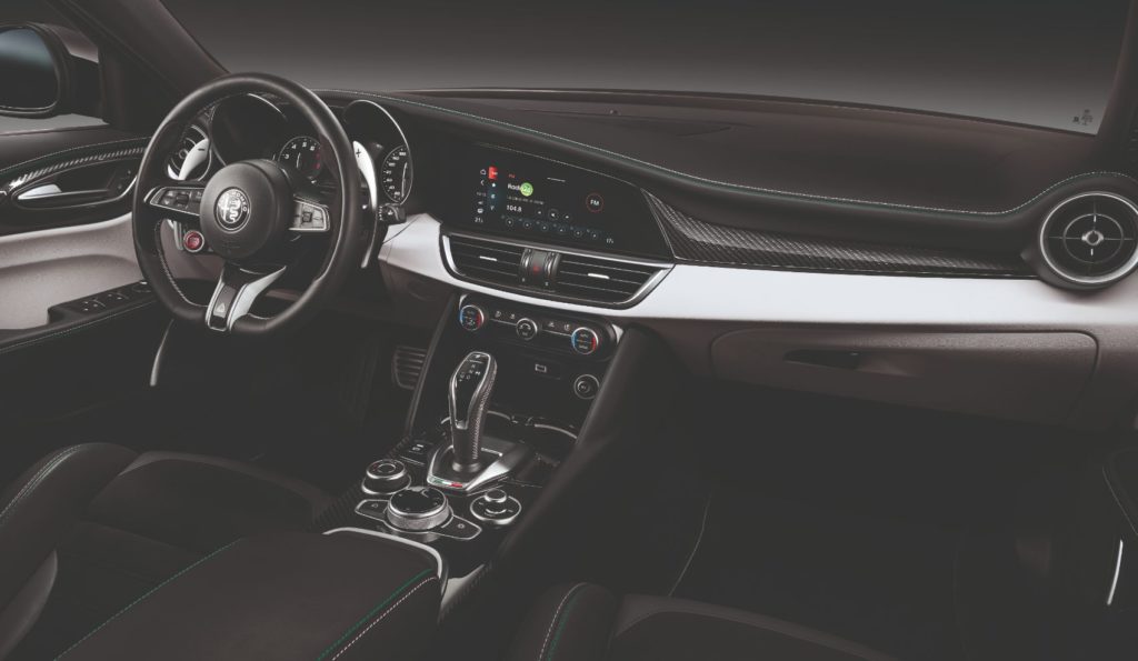 2021 Alfa Romeo Stelvio interior layout.