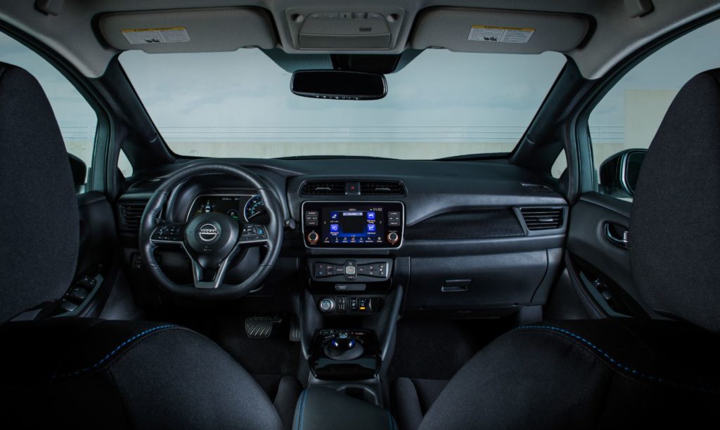 2021 Nissan LEAF interior layout. 