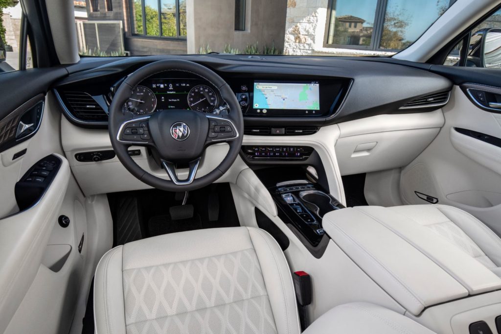 2021 Buick Envision Avenir interior layout.