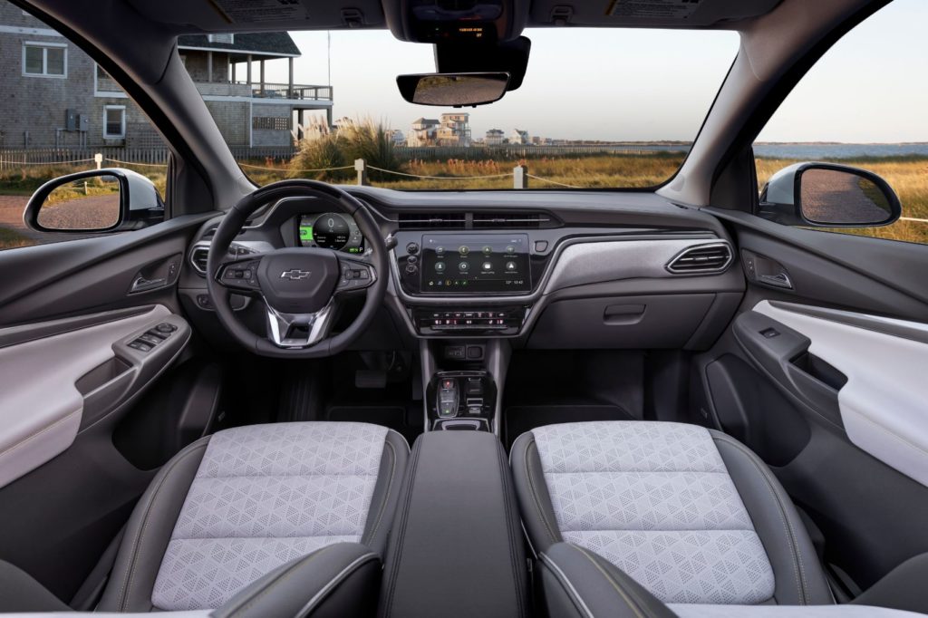 2022 Chevy Bolt EUV interior layout.