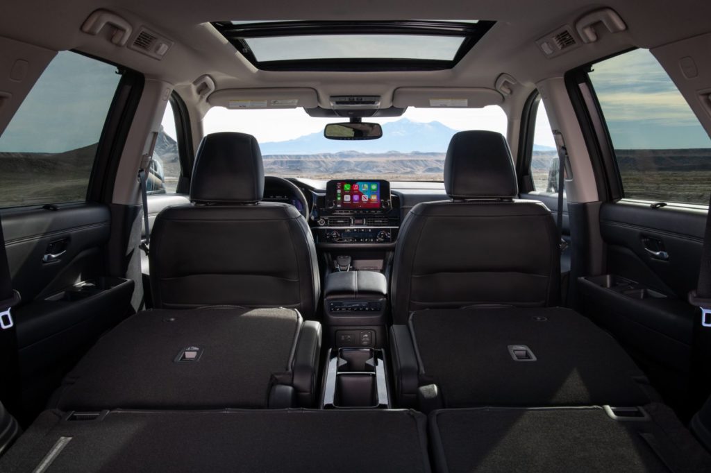 2022 Nissan Pathfinder interior layout. 
