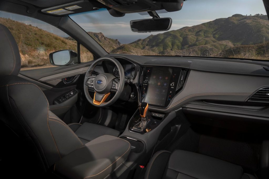 2022 Subaru Outback Wilderness interior layout. 