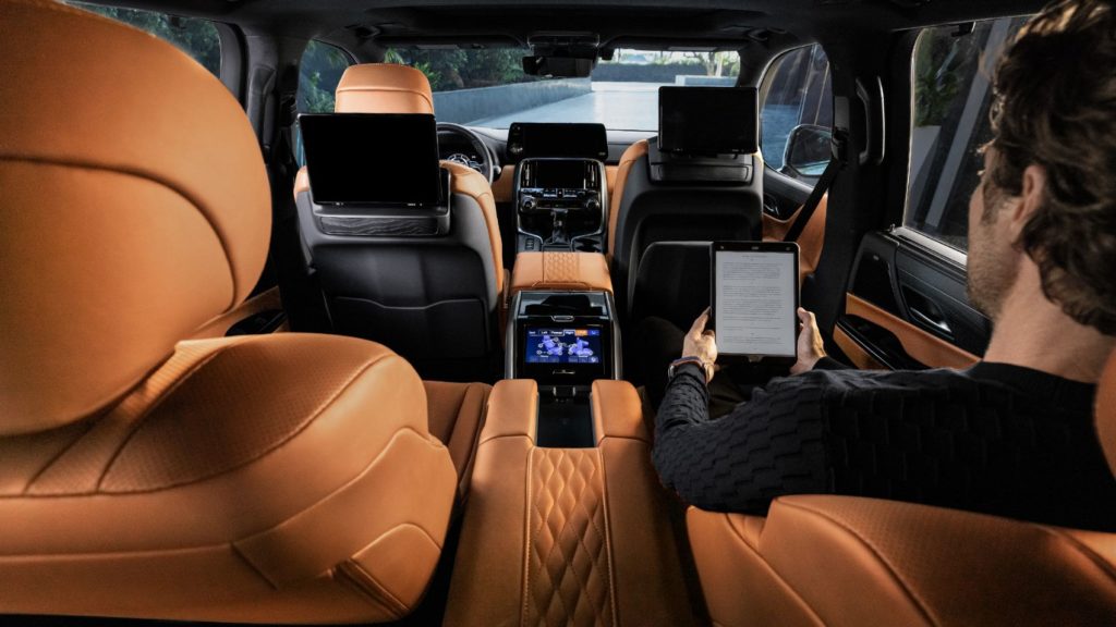 2022 Lexus LX 600 interior layout. 